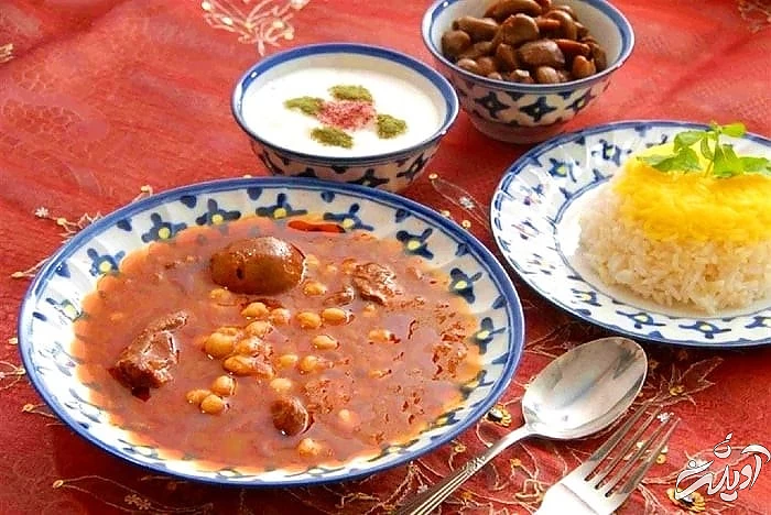 انواع غذاهای محلی استان یزد قیمه نخود